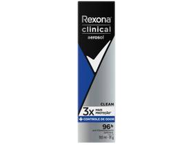 Desodorante Rexona Men Clinical Clean Aerosol Antitranspirante 96h 150ml Desodorante Rexona Men Clinical Clean Aerosol Antitranspirante 96h 150ml