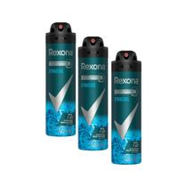 Desodorante Rexona Men Xtracool Aerosol Antitranspirante 48h 150ml Kit com três unidades