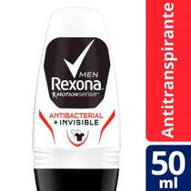 Desodorante Rexona Roll On Men Antibacterial Invisible 50ml Desodorante Rexona Roll On Men Antibacterial Invisible 50ml