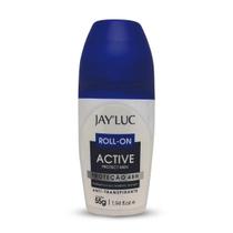 Desodorante Roll On Active Jay Luc 55G, Jay'Luc Cosméticos, Desodorante Antitranspirante Masculino Roll-On, Azul, Protec