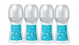 Desodorante Roll On Aquavibe Pretty Blue 50ml kit com 4