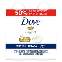 Desodorante Roll-on Dove Original Com 2 Unidades 50ml Cada