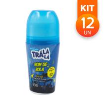 Desodorante Roll On Infantil Suave Tra La La Bom de Bola Masculino Sem Álcool +8 anos 65ml (Kit com 12 Unidades)