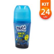 Desodorante Roll On Infantil Suave Tra La La Bom de Bola Masculino Sem Álcool +8 anos 65ml (Kit com 24 Unidades)