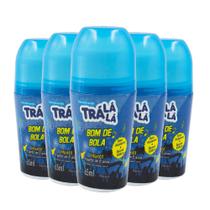 Desodorante Roll On Infantil Suave Tra La La Bom de Bola Masculino Sem Álcool +8 anos 65ml (Kit com 5 Unidades)