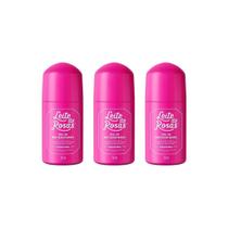 Desodorante Roll-On Leite De Rosas Trad 50Ml-Kit C/3Un