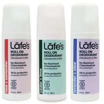 Desodorante Roll-On Natural Lafe, pacote com 3 unidades, 88 ml de limão cedro Desodorante Roll-On Natural Lafe, pacote com 3 unidades, 88 ml de limão cedro
