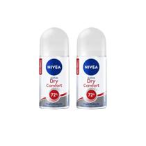 Desodorante Roll-On Nivea 50Ml Fem Dry Comfort - Kit C/2Un