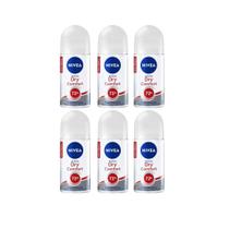 Desodorante Roll-On Nivea 50Ml Fem Dry Comfort- Kit C/6Un