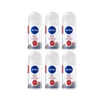 Desodorante Roll-On Nivea 50Ml Fem Dry Comfort- Kit C/6Un Desodorante Roll-On Nivea 50Ml Fem Dry Comfort- Kit C/6Un