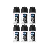 Desodorante Roll-On Nivea 50Ml Masc Black&White Invisi - 6Un