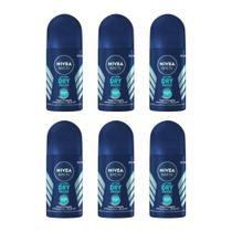 Desodorante Roll-On Nivea 50Ml Masc Dry Fresh - Kit Com 6Un