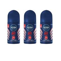 Desodorante Roll-On Nivea 50Ml Masc Dry Impact - Kit C/3Un Desodorante Roll-On Nivea 50Ml Masc Dry Impact - Kit C/3Un