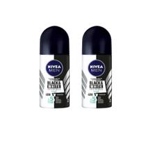 Desodorante Roll-On Nivea 50Ml Masc Invis Black White - 2Un