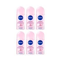 Desodorante Roll-On Nivea 50Ml Pearl Beauty - Kit Com 6Un