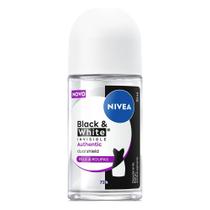 Desodorante Roll-on NIVEA Antitranspirante Black & White Invisible Authentic 50ml Desodorante Roll-on NIVEA Antitranspirante Black & White Invisible Authentic 50ml