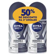 Desodorante Roll On Nivea Men Invisible Black & White 2 Unidades Desodorante Roll On Nivea Men Invisible Black & White 2 Unidades