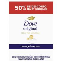 Desodorante Roll-On Original 50ml Kit 2 Unidades Dove Antitranspirante 48h Hidratação Desodorante Roll-On Original 50ml Kit 2 Unidades Dove Antitranspirante 48h Hidratação