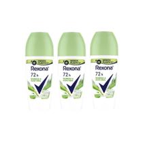 Desodorante Roll-On Rexona 50Ml Feminino Bamboo - Kit C/3Un