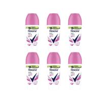 Desodorante Roll-On Rexona 50Ml Feminino Powder - Kit C/6Un
