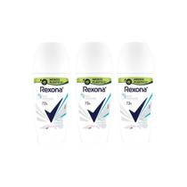 Desodorante Roll-On Rexona 50Ml Feminino Sem Perfume-Kit 3Un