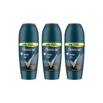 Desodorante Roll-On Rexona 50Ml Masculino Invisible - 3Un