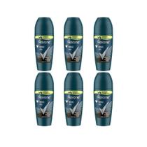 Desodorante Roll-On Rexona 50Ml Masculino Invisible - 6Un