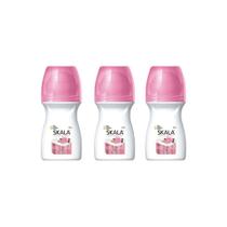 Desodorante Roll-On Skala 60Ml Feminino Rosas - Kit C/3Un