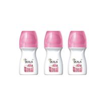 Desodorante Roll-on Skala 60ml Feminino Rosas - Kit C/ 3un