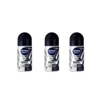 Desodorante Rollon Nivea 50 Ml Protec - Kit C/3Und