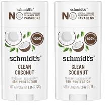 Desodorante Schmidt's Clean Coconut, sem alumínio, 78 mL (pacote com 2) Desodorante Schmidt's Clean Coconut, sem alumínio, 78 mL (pacote com 2)