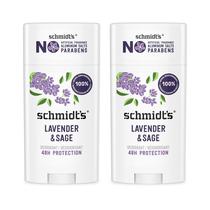 Desodorante Schmidt's Lavender & Sage 75 mL, proteção 24 horas, pacote com 2 unidades Desodorante Schmidt's Lavender & Sage 75 mL, proteção 24 horas, pacote com 2 unidades