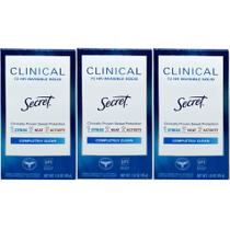 Desodorante Secret Clinical Strength Invisible Solid 48h 3x45mL