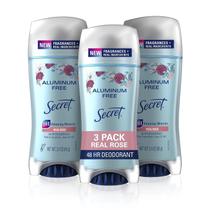 Desodorante Secret Sem Alumínio - Aroma de Rosa (70ml) - Kit com 3 Unidades Desodorante Secret Sem Alumínio - Aroma de Rosa (70ml) - Kit com 3 Unidades