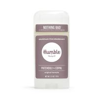 Desodorante sem alumínio com fórmula original da HUMBLE BRANDS. Controle de odor de longa duração com bicarbonato de sódio e óleos essenciais, patchouli e copal, pacote com 1