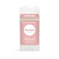 Desodorante sem alumínio com fórmula original da HUMBLE BRANDS. Controle de odor de longa duração com bicarbonato de sódio e óleos essenciais, rosa marroquina, pacote com 1