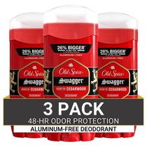 Desodorante sem alumínio para homens, aroma Swagger, 3,226ml Pack de 3 - Old Spice