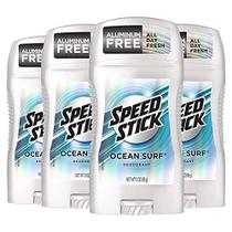 Desodorante Speed Stick para Homens, Ocean Surf - 3 Onças, Pacote com 4