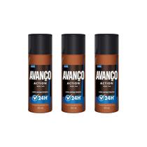 Desodorante Spray Avanço 85Ml Action - Kit Com 3Un