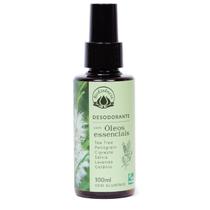 Desodorante Spray Natural Vegano Unisex Sem Aluminio Alcool c/ Óleos de Lavanda Melaleuca Bioessencia 100ml