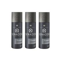 Desodorante Spray Senador Platinum 90Ml - Kit Com 3Un
