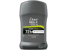 Desodorante Stick Antitranspirante Dove Masculino Vegano 72 Horas Sport Fresh 45g