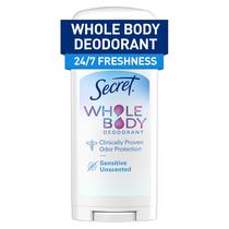 Desodorante Stick Secret Whole Body para mulheres 70 ml sem perfume