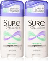 Desodorante Sure Original Solid sem perfume e antitranspirante 80mlX6