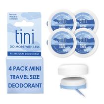Desodorante Tini Naturals Mini Travel Size 12 ml, unissex, pacote com 4