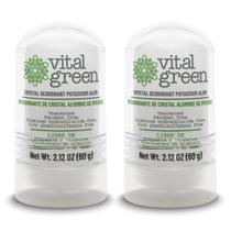 Desodorante Vital Green Crystal Potassium Alum 60g (2 unidades)