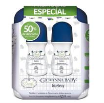 Desodorantes roll on blueberry giovanna baby 50ml kit c/2