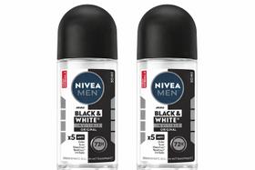 Desodorantes Roll On Nivea Men Black White 50 Ml Cd Kit com 02 Desodorantes Roll On Nivea Men Black White 50 Ml Cd Kit com 02