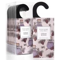 Desodorizador de armário suspenso em madeira de cedro, purificador de ar, 12 pacotes