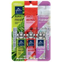 Desodorizador Glade Toque de Frescor Refil Aura Fresh + Doce Astral + Energia Floral Ed Limitada 12ml Leve 3 Pague 2